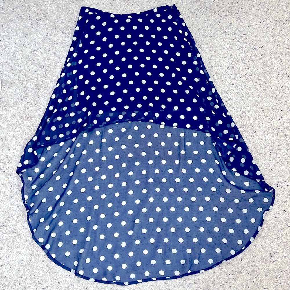 Forever 21 Polka Dot high to low skirt